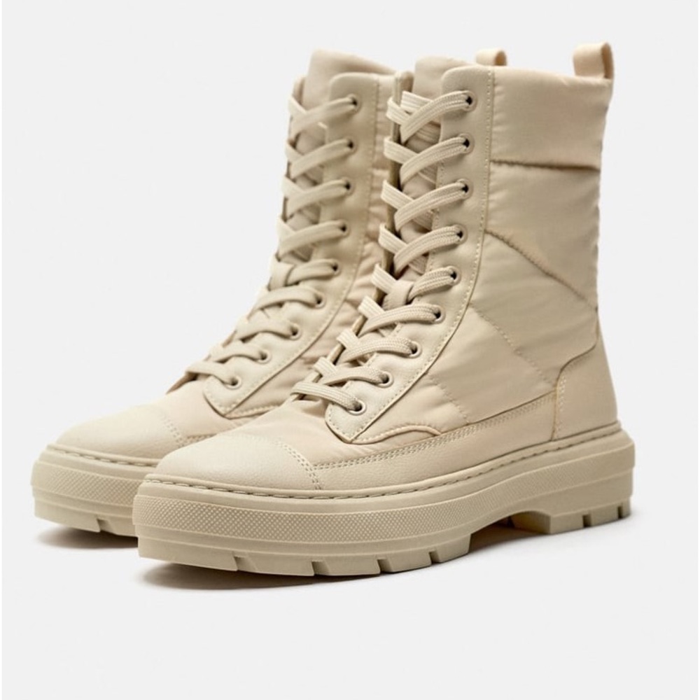 QUILTED NYLON HIGH-TOP TRAINERS
